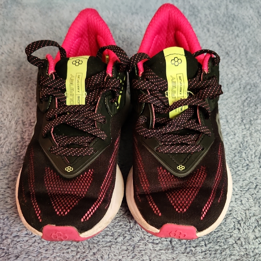 Kids Black and Pink Sneakers